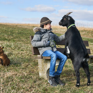 Ziegenwanderung Rast