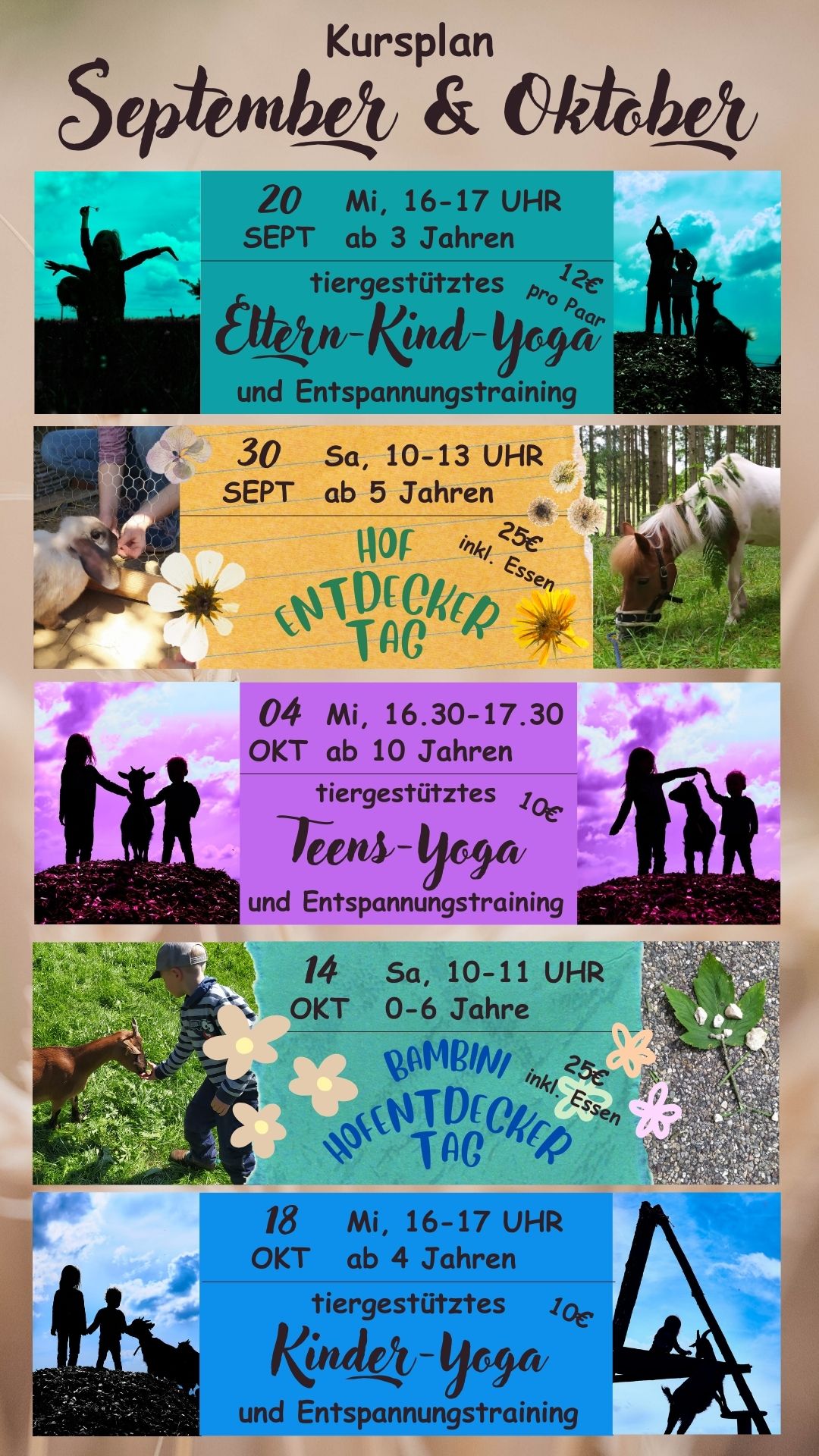 Kurse September Oktober